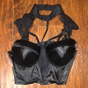 Black Bustier With Lace
